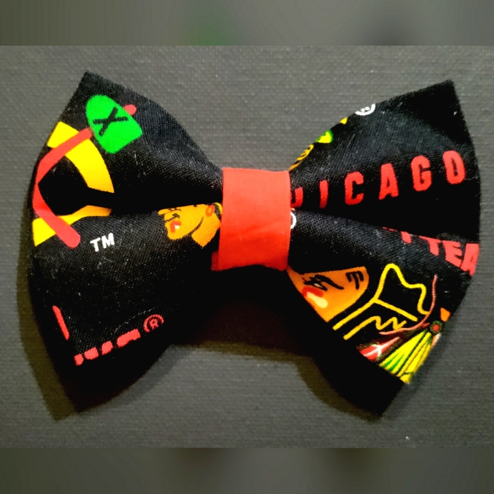 Father's Day Chicago Blackhawks Bow tie. Wedding, Events, Gifting. True Style!